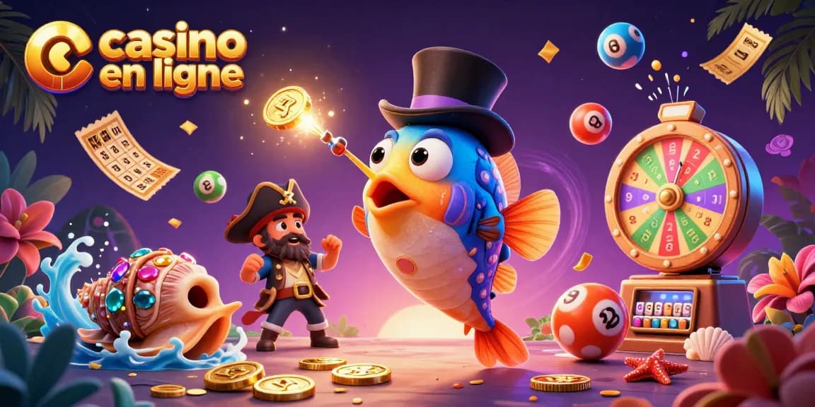 Jouez au casino en ligne avec des personnages marins attrayants dans une scène dynamique.
