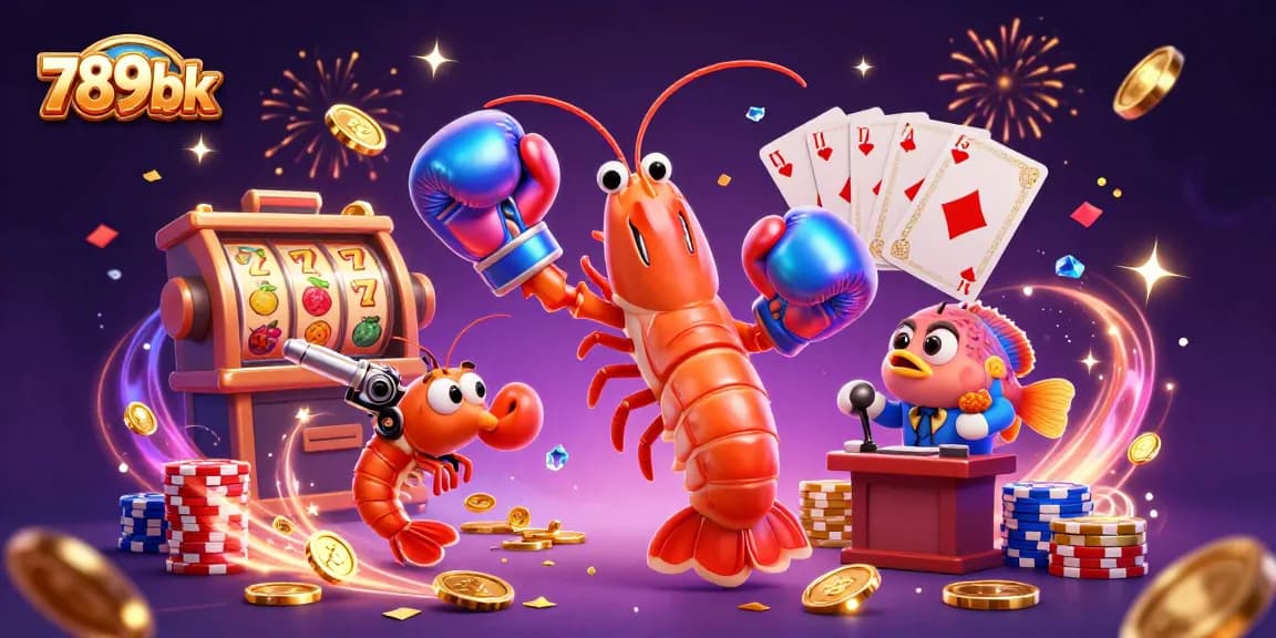 Engage with 789bk's thrilling world of slots featuring vibrant characters and dynamic casino elements.
