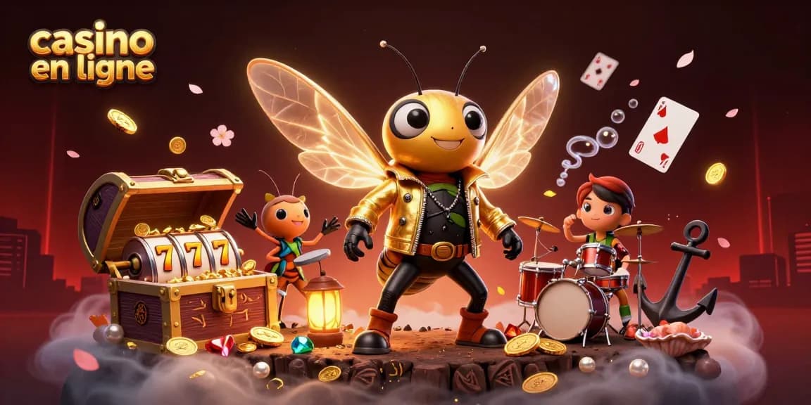 Découvrez un spectacle de jeux captivants dans un casino en ligne avec des personnages animés.