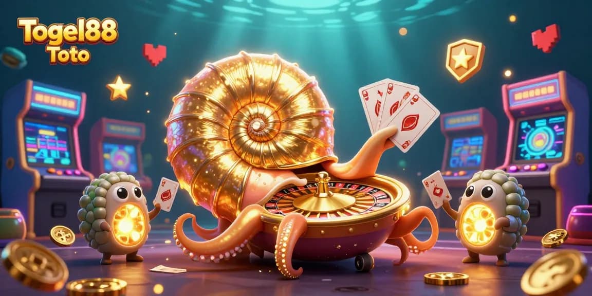 Play exciting games at Togel88 Toto with the ancient giant nautilus and glowing ammonite companions.