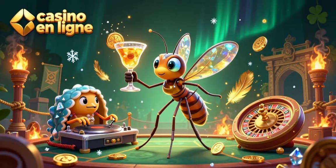 Un casino en ligne fascinant avec un moustique mascotte, un DJ trilobite, et une roulette en ammonite.