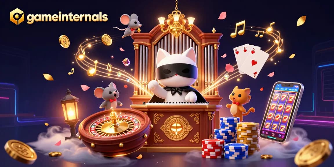gameinternals reveals a dazzling casino scene with animated characters and vibrant gambling elements.
