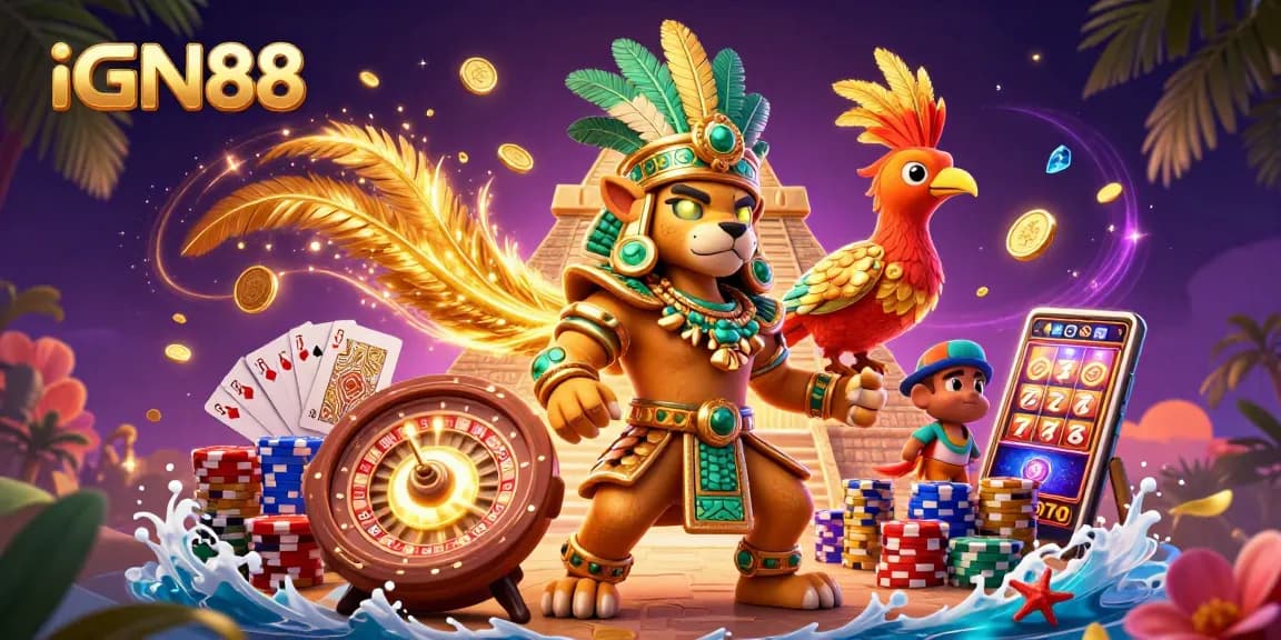 IGN88 menampilkan slot gacor dengan jackpot memikat, berputar dan memenangkan koin emas.