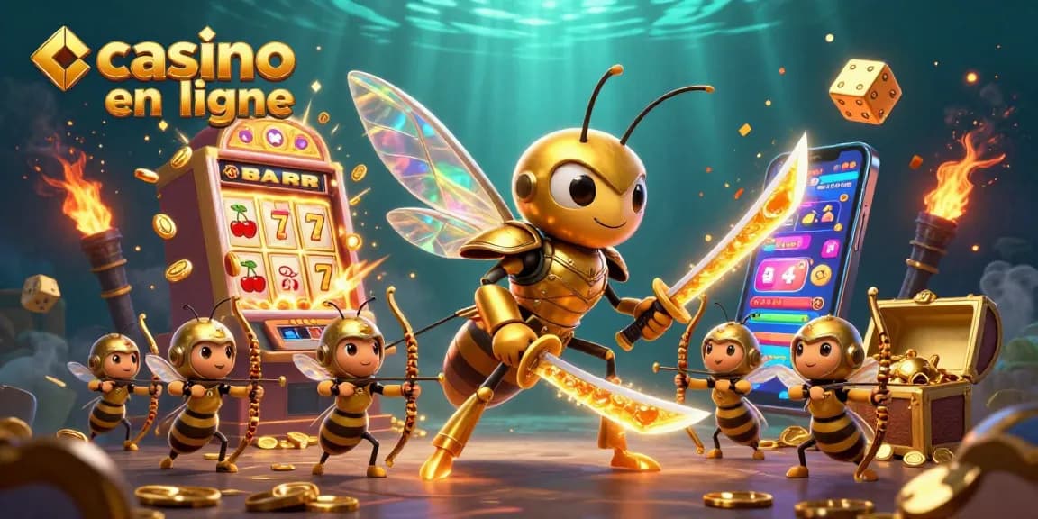 Jouez dans un casino en ligne avec un spectacle captivant de personnages de jeu et des jackpots dorés.