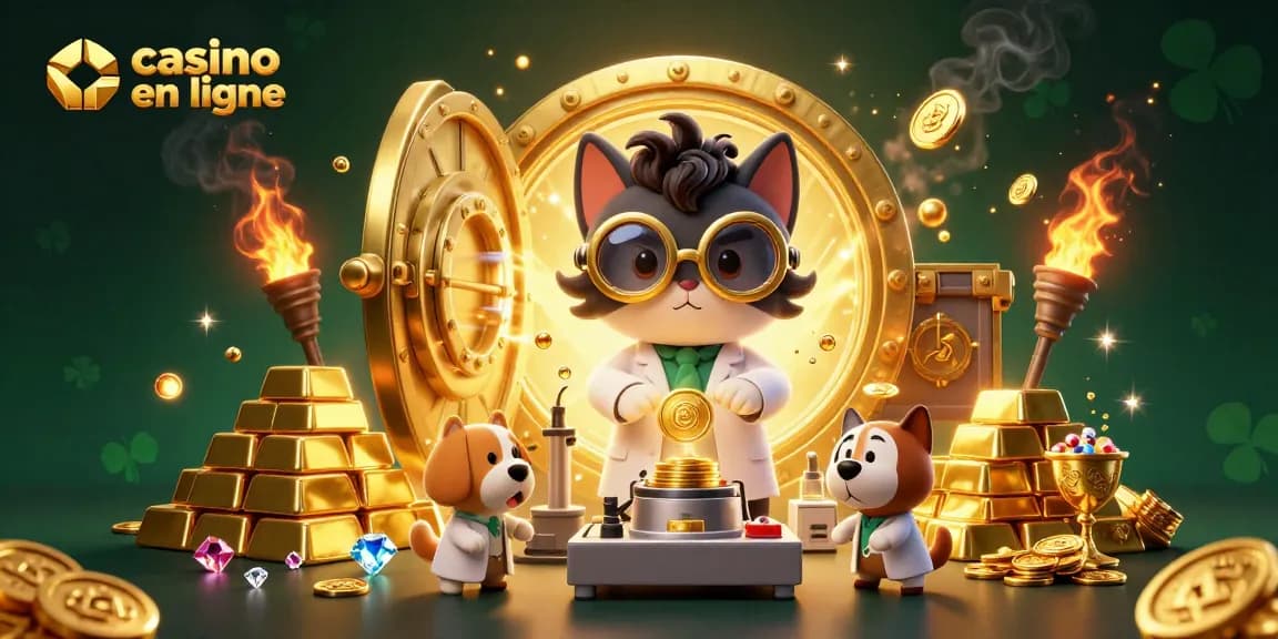 Jouer au casino en ligne avec des graphismes éclatants, des pièces dorées et des jeux captivants.