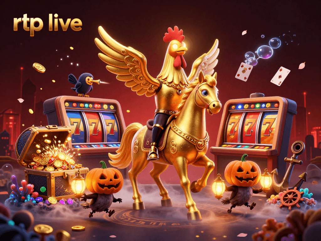 Experience thrilling moments with rtp live in a vibrant casino scene filled with gold and action.