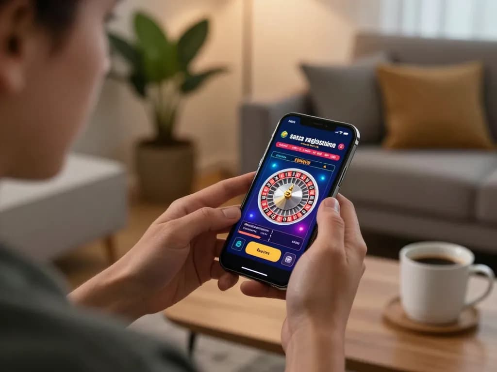 Casino senza registrazione mobile gameplay on smartphone showcasing roulette excitement and easy access.