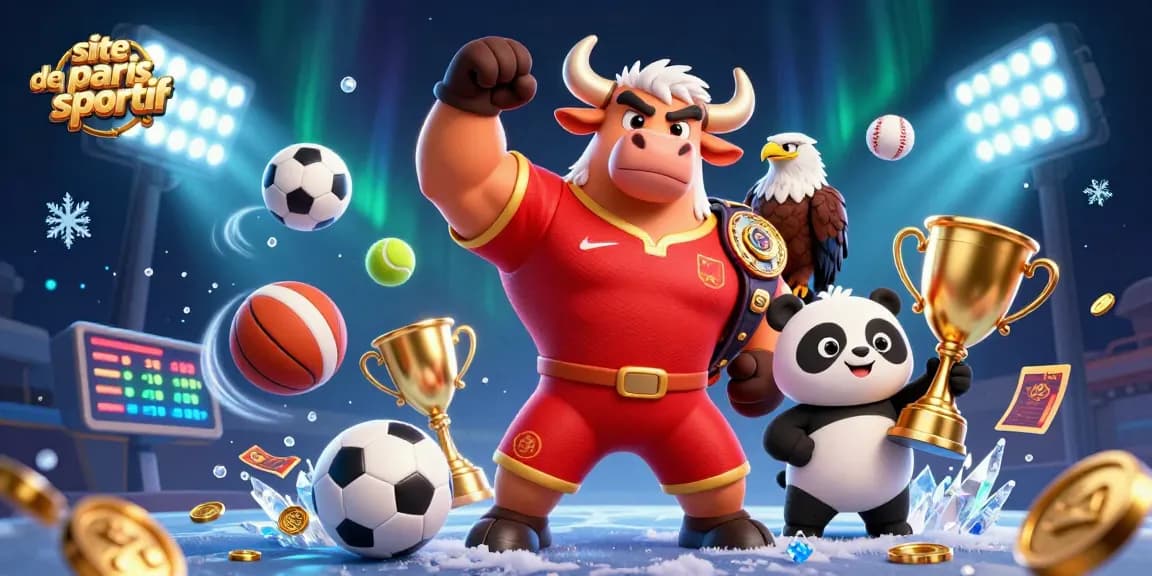 Visez les meilleures cotes sur site de paris sportif avec un taureau triomphant, un aigle et un panda !