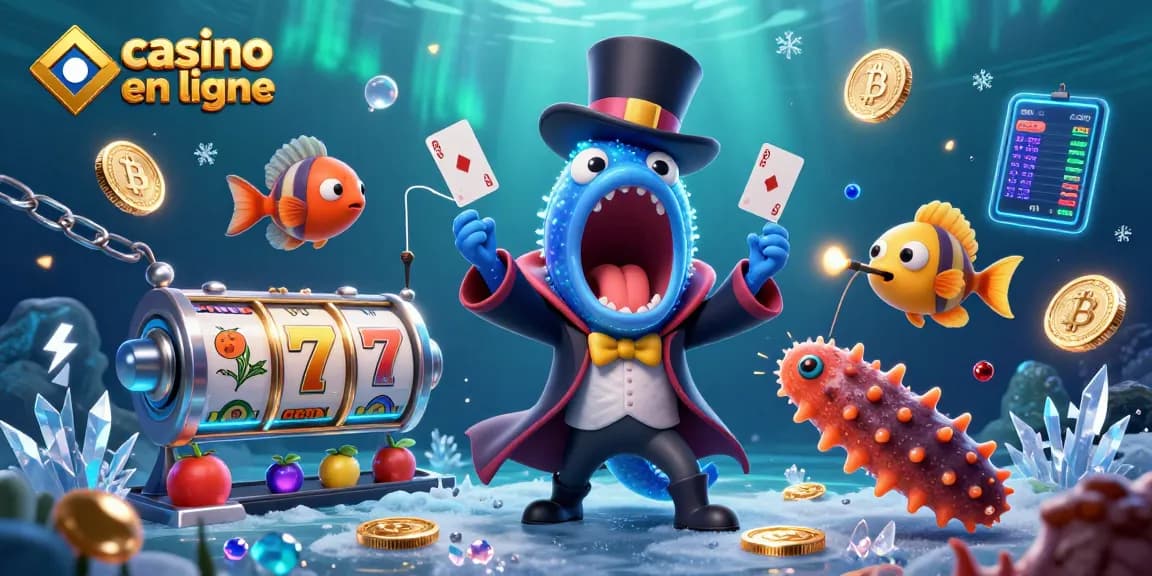Les cartes de casino en ligne prennent vie sous l'eau avec un morse magique et des pièces de crypto-monnaie brillantes.