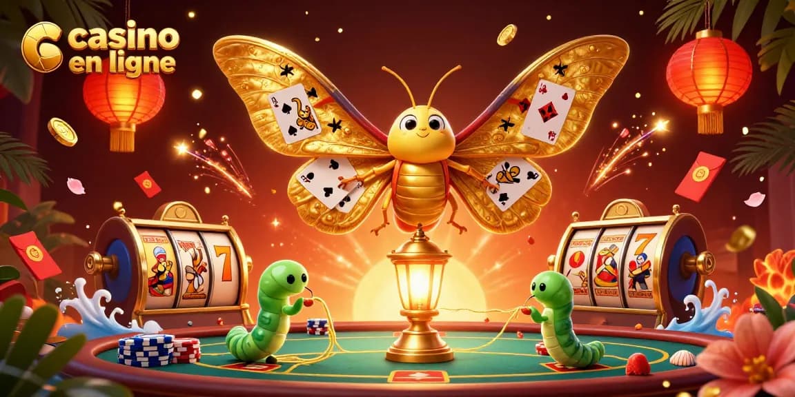 Plongez dans l'univers du casino en ligne avec des illustrations animées de scènes de jeu captivantes.