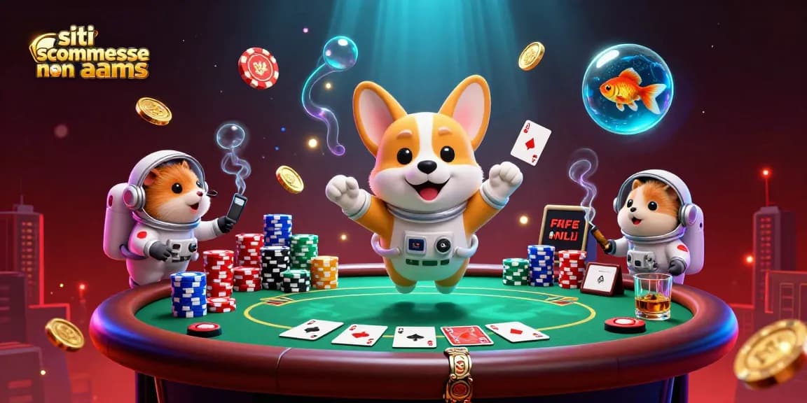 Gioca sui siti scommesse non AAMS con divertenti personaggi in un casinò spaziale.