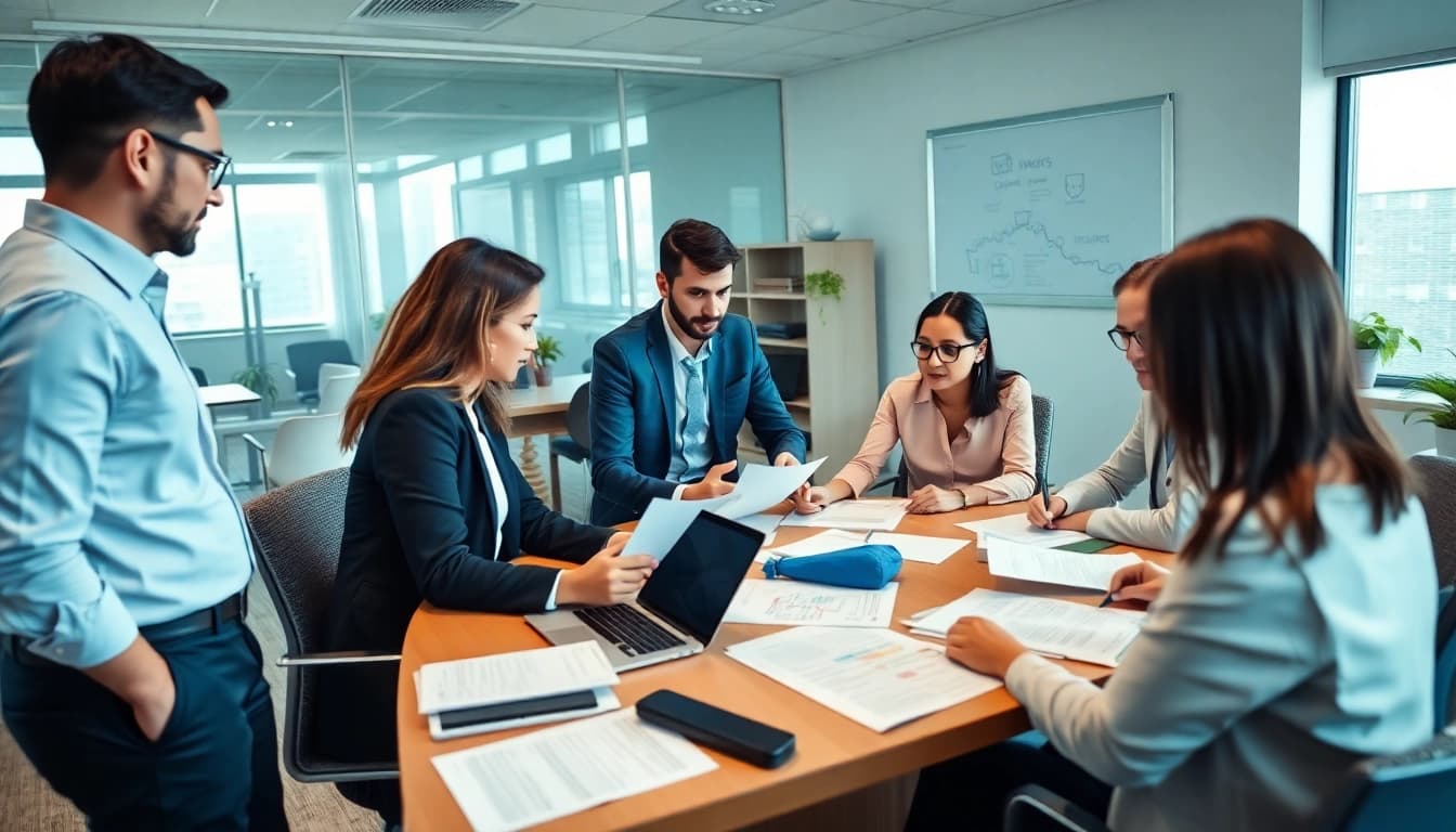 Boosting efficiency in debt collection UK practices with a collaborative team at work.