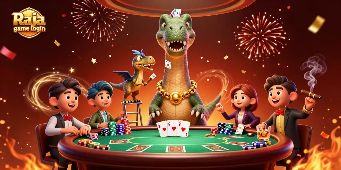 Experience thrilling gameplay with Raja game login and a vibrant casino atmosphere featuring dynamic characters.