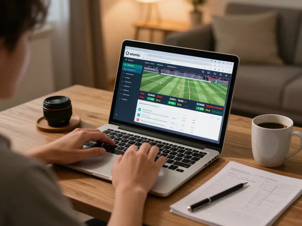 Experience the excitement of 7meter bola betting with real-time odds on a home laptop.