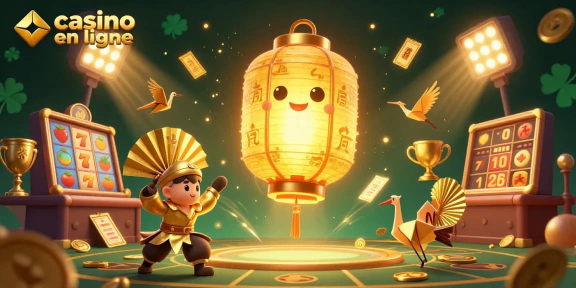 Jouer au casino en ligne avec une scène immersive de jeux de casino animés.