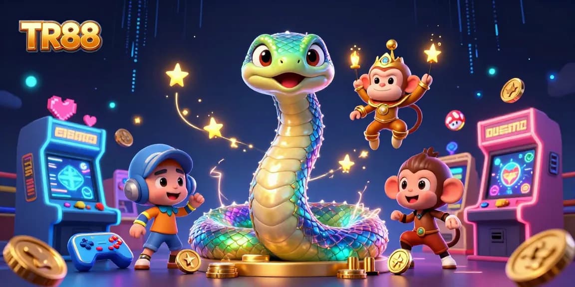TR88 players enjoying vibrant success in a magical gaming scene filled with excitement and adventure.