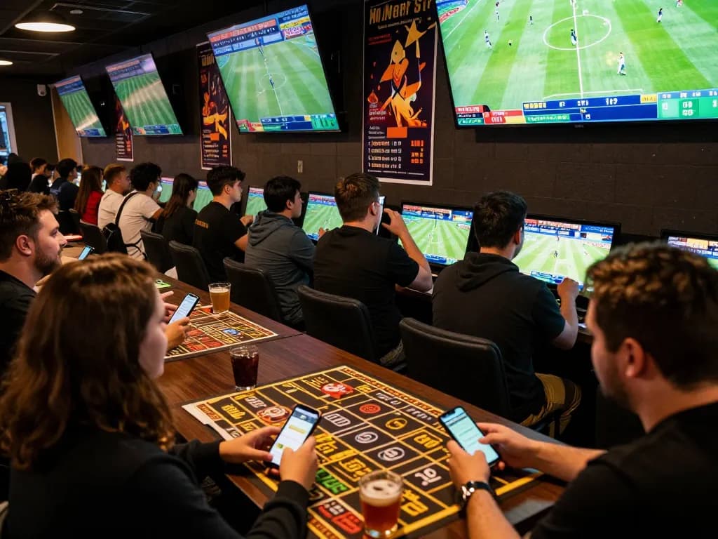Kèo nhà cái enables bettors to place wagers in a lively sports betting lounge filled with excitement.