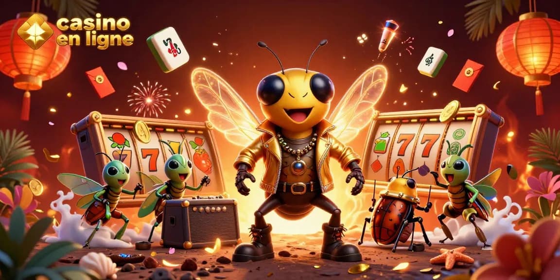 Profitez des gains d'un casino en ligne avec une rock star et des éléments de jeu vibrants.