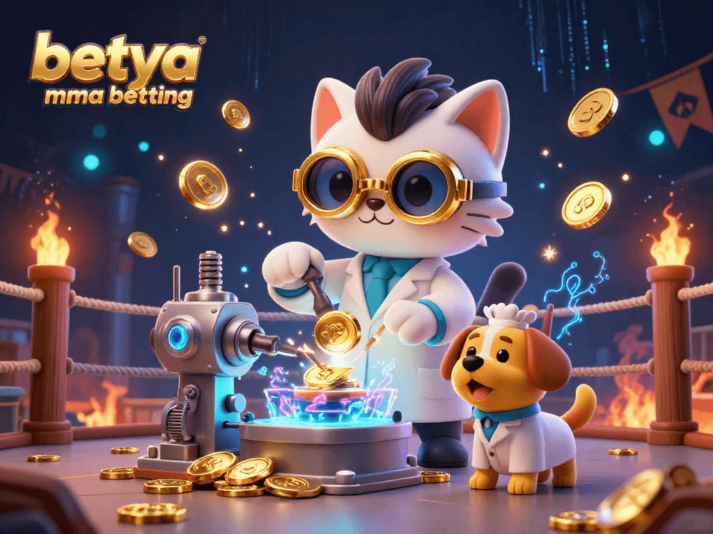 Experience thrilling betya mma betting with vibrant 3D visuals, showcasing exciting arena elements and characters.