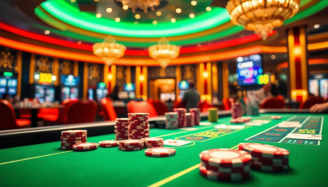 Erleben Sie den neuen casino bonus ohne einzahlung neu an einem aufregenden Spieltisch voller Chips und Karten.