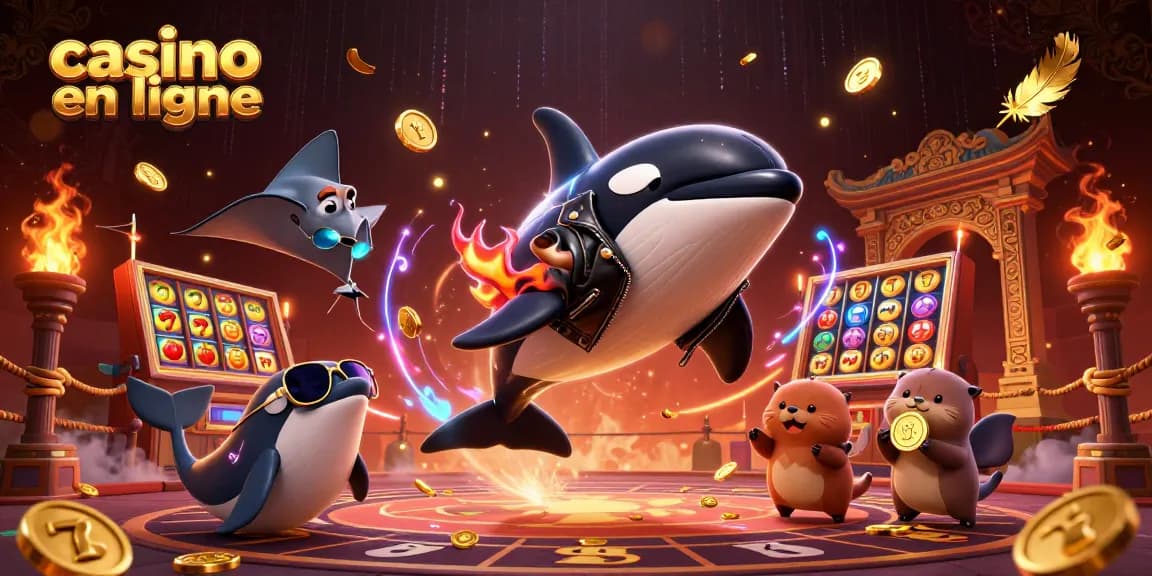 Profitez du divertissement au casino en ligne avec des personnages animés et des pièces d'or.