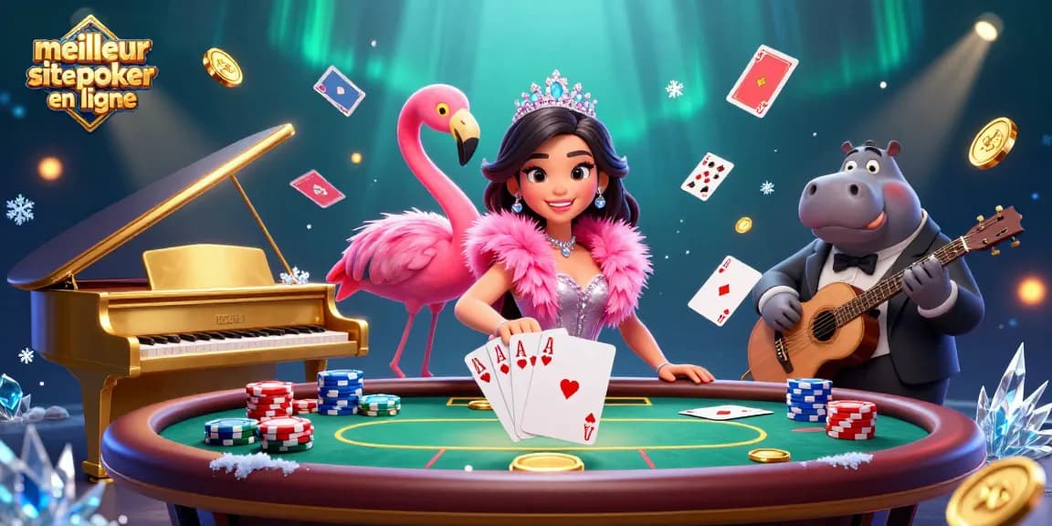 Découvrez le meilleur site de poker en ligne avec une ambiance dynamique autour de joueurs et de cartes.