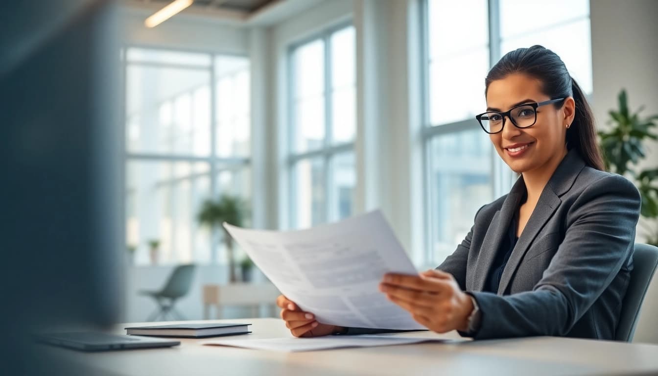 Explore mechanical breakdown coverage alternative with a customer reviewing warranty documents in a bright office.