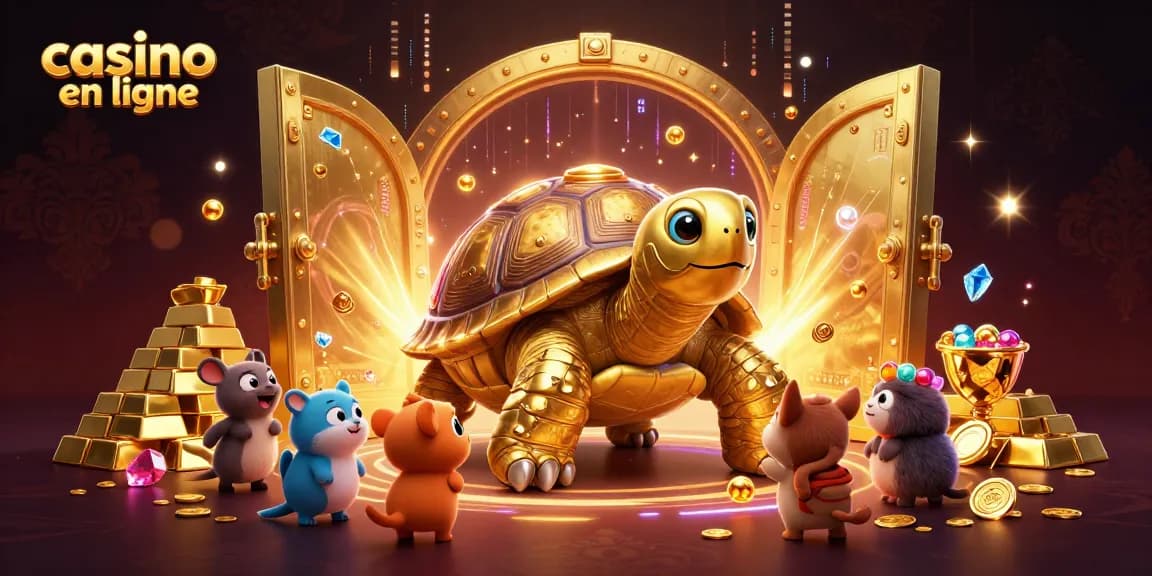 Découvrez le trésor du casino en ligne avec des héros 3D, joyaux et lumières brillantes.