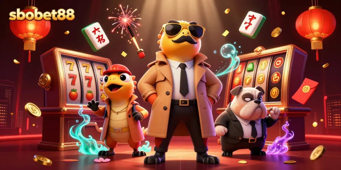 Engage with sbobet88 in this vibrant 3D illustration of raptors amusingly attempting to enter a VIP casino.