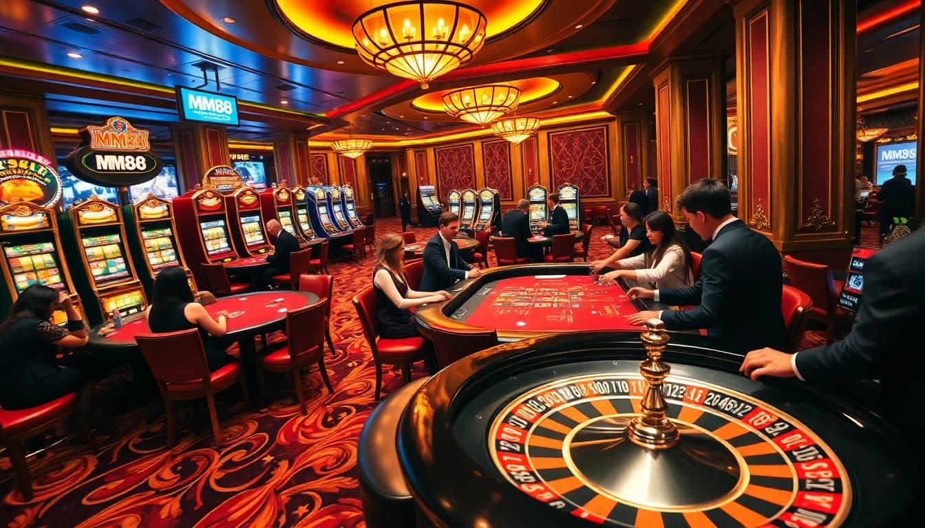 Experience the thrill of MM88 casino gaming with lively tables and exciting slot machines.