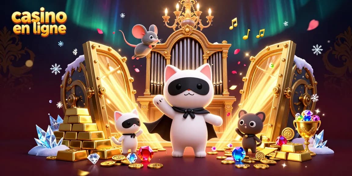 Découvrez l'univers captivant du casino en ligne avec des personnages animés et des trésors étincelants.