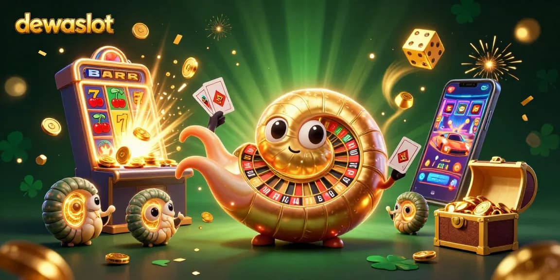 Gali informasi terbaru dewaslot dan slot online dengan ilustrasi 3D penuh warna dan energi.