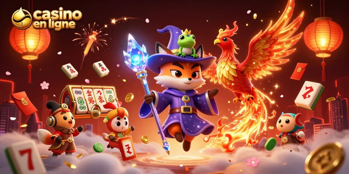 Vivez des expériences excitantes au casino en ligne avec un sorcier magique et un phénix flamboyant.