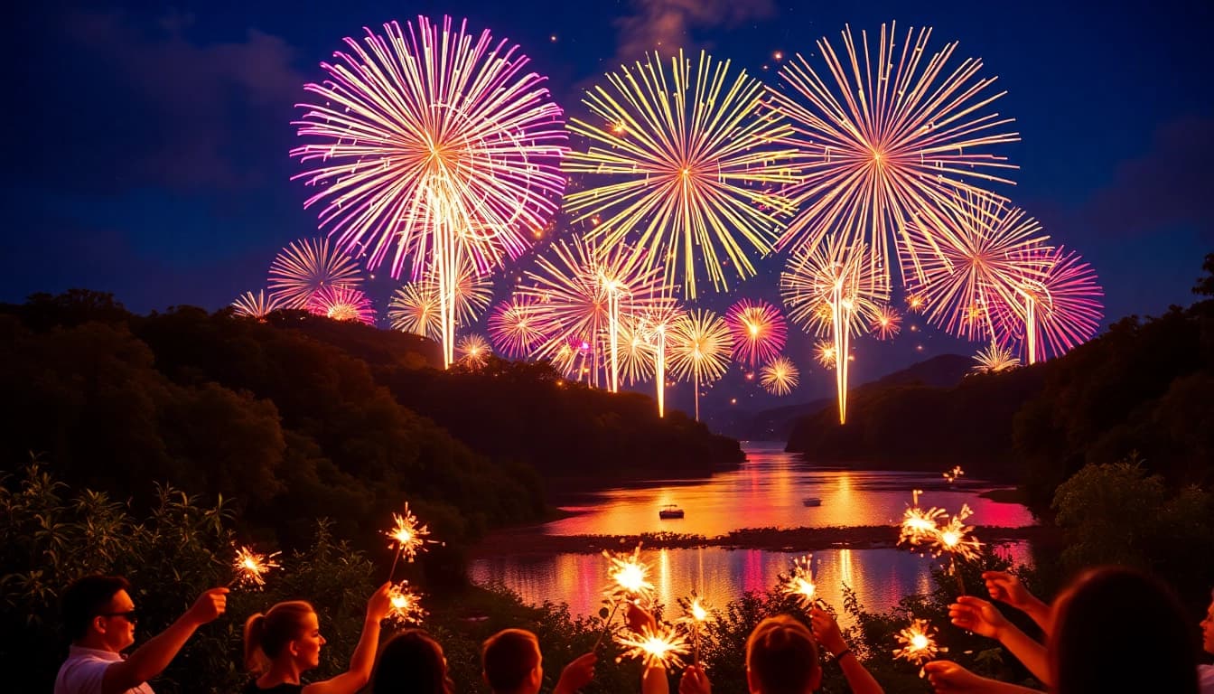 Celebrate with colorful displays: cheap fireworks near me lighting up the night sky.