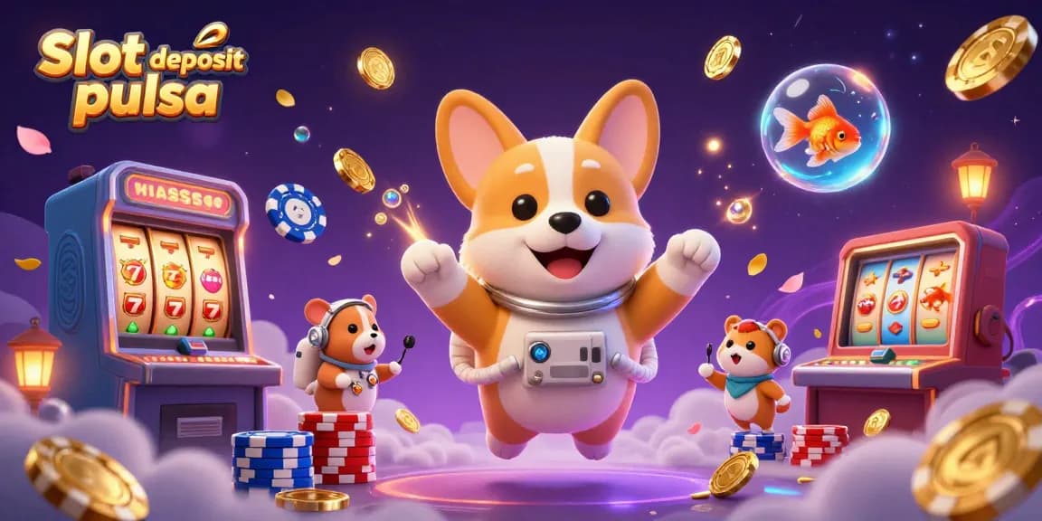 Menangkan Slot Deposit Pulsa dengan corgi astronot dan karakter unik lainnya di kasino luar angkasa.