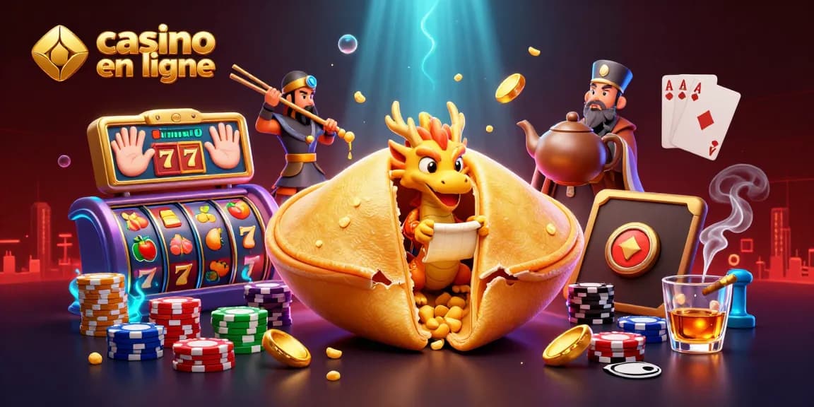 Découvrez une illustration 3D captivante sur le casino en ligne avec des jeux de machine à sous et des personnages dynamiques.