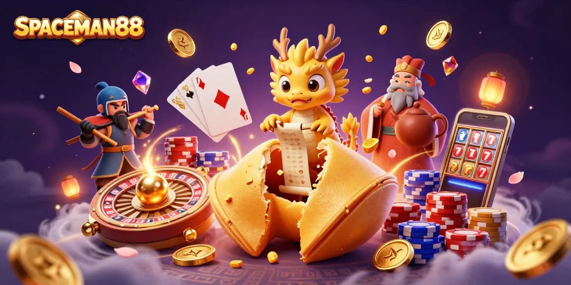 Spin the reels at SPACEMAN88 while enjoying golden fortune cookies and sparkling treasures!