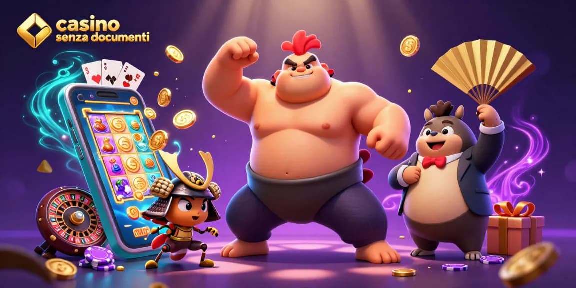 Gioca in un casino senza documenti con un affascinante rooster sumo e giocatoli che offrono grandi vincite