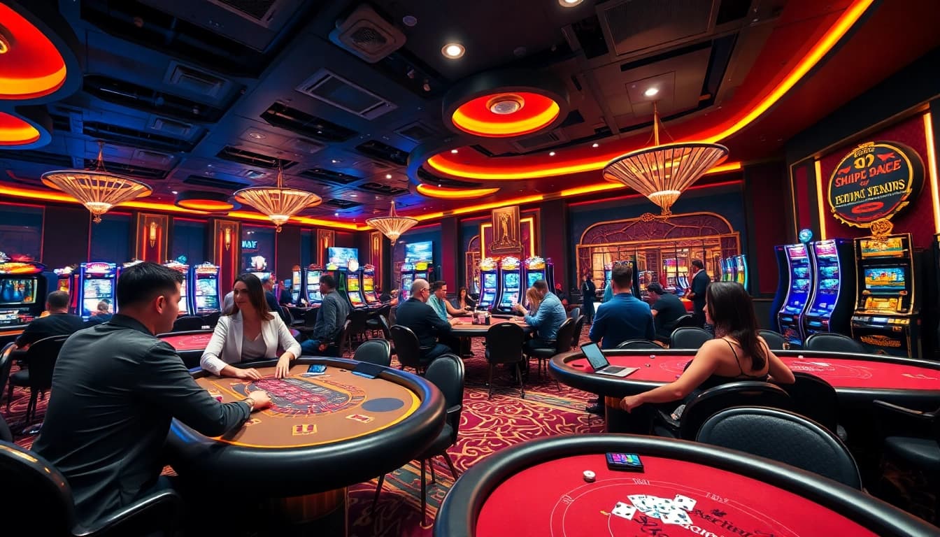 Engaged players enjoying an online casino in South Carolina capturing the excitement of gambling.
