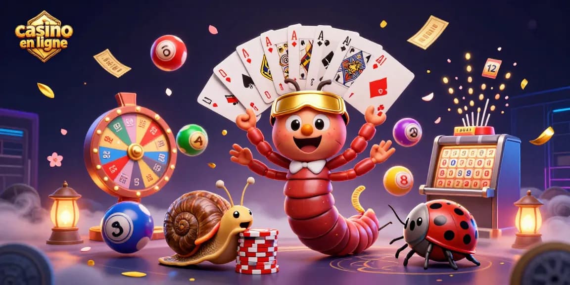 Jouez au casino en ligne avec des cartes, des jetons et une ambiance festive unique.