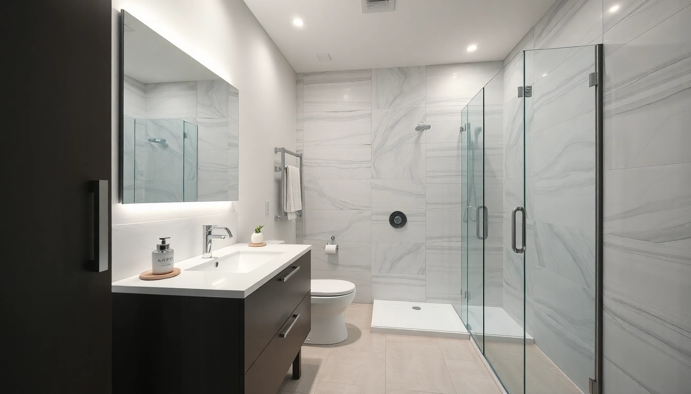 Transform your space with a small bathroom remodel featuring modern designs and elegant finishes.