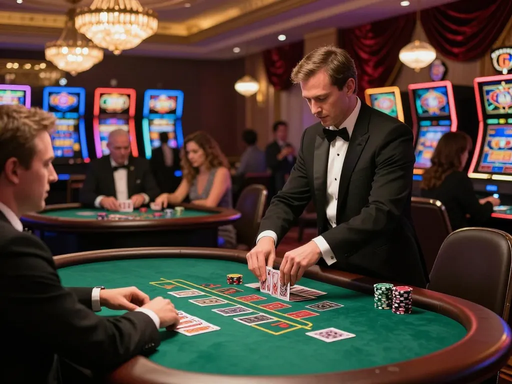 Experience the thrill of online casinos in Canada reddit at an upscale blackjack table.