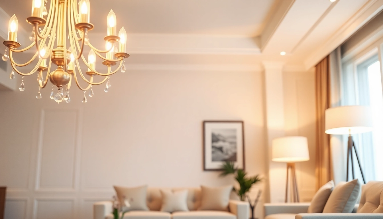 Showcasing lighting solutions with cozy ambiance in a stylish room setting.