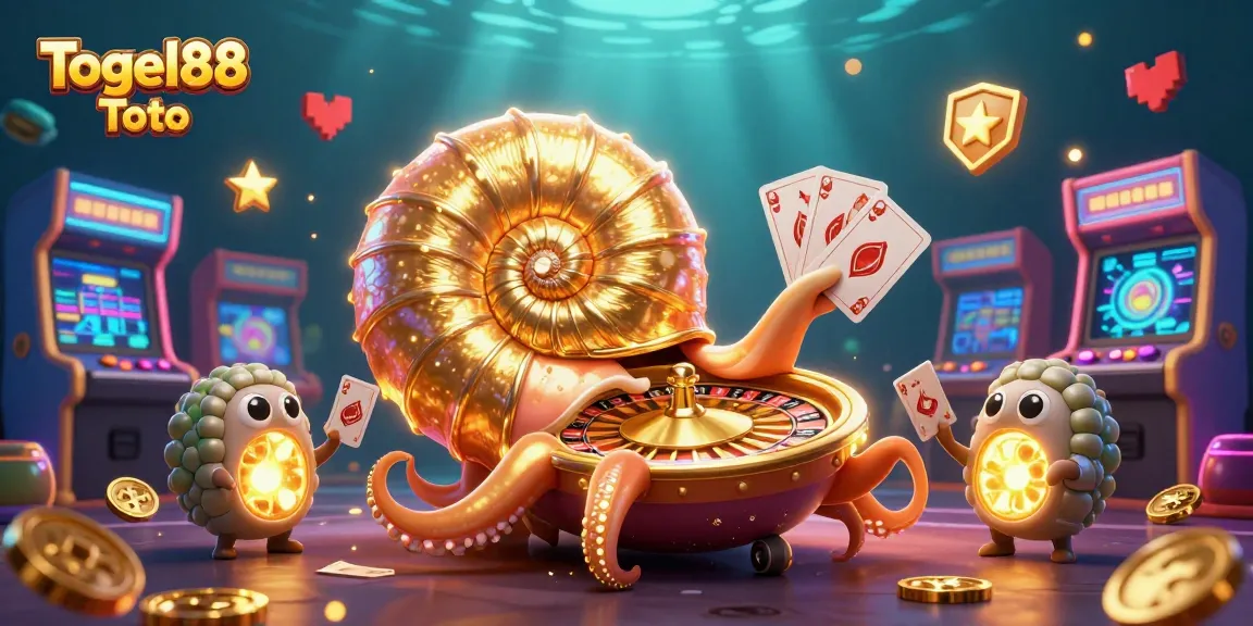 Play exciting games at Togel88 Toto with the ancient giant nautilus and glowing ammonite companions.