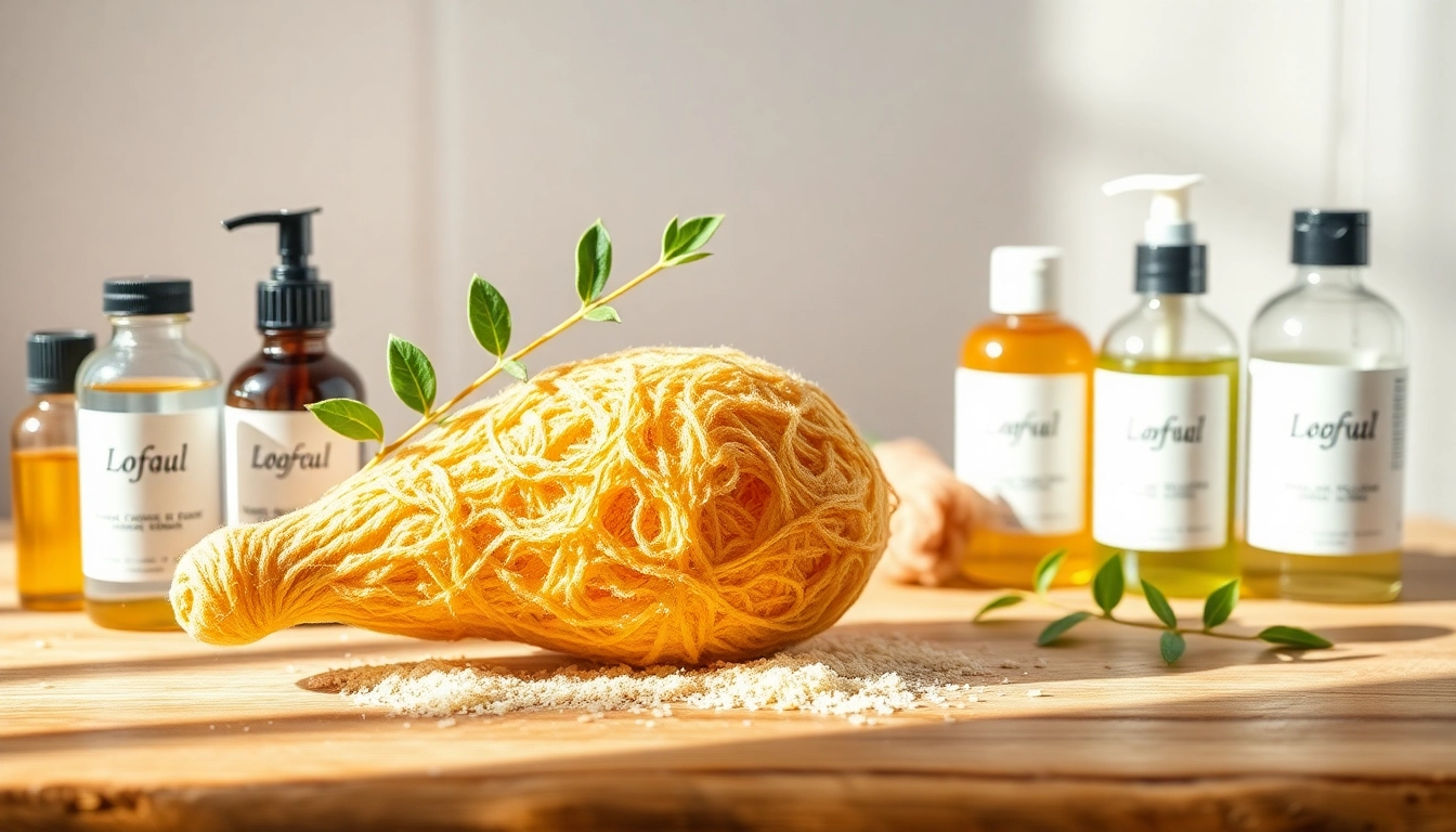 Learn how to use raw loofah for natural skincare, featuring vibrant textures and eco-friendly products.