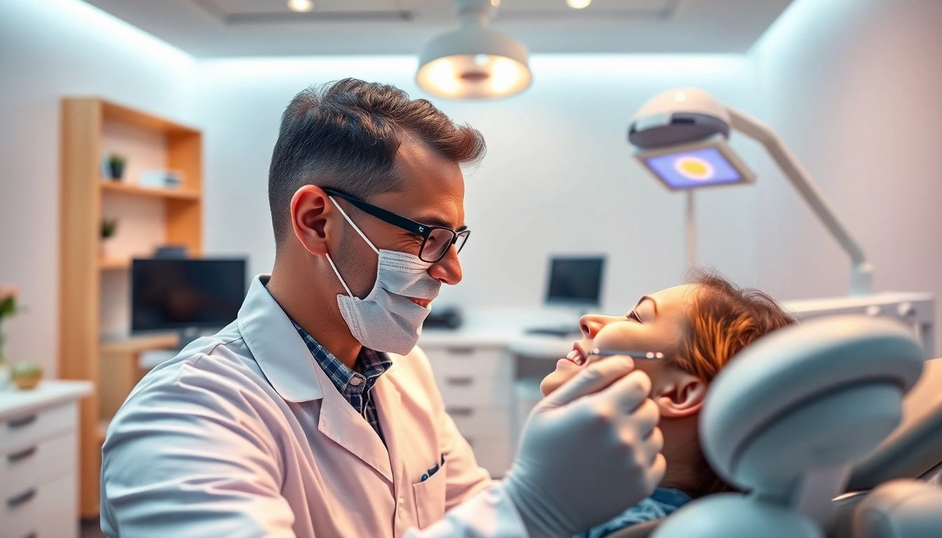 Consultation with an orthodontist near me showcasing a friendly atmosphere in a modern clinic.