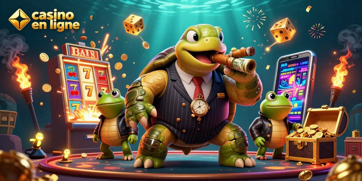Découvrez un monde fascinant de jeux de casino en ligne avec une tortue massive et ses enforcers lumineux.