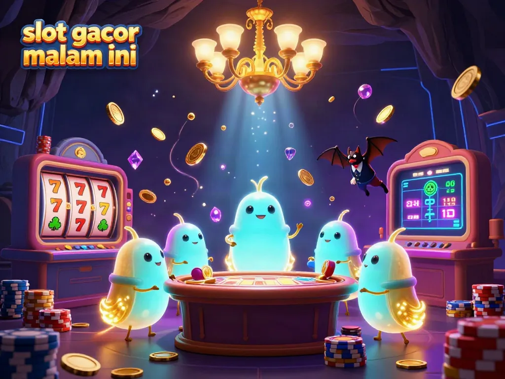 Permainan slot gacor malam ini di kasino gua yang bercahaya dengan keindahan berkilauan.