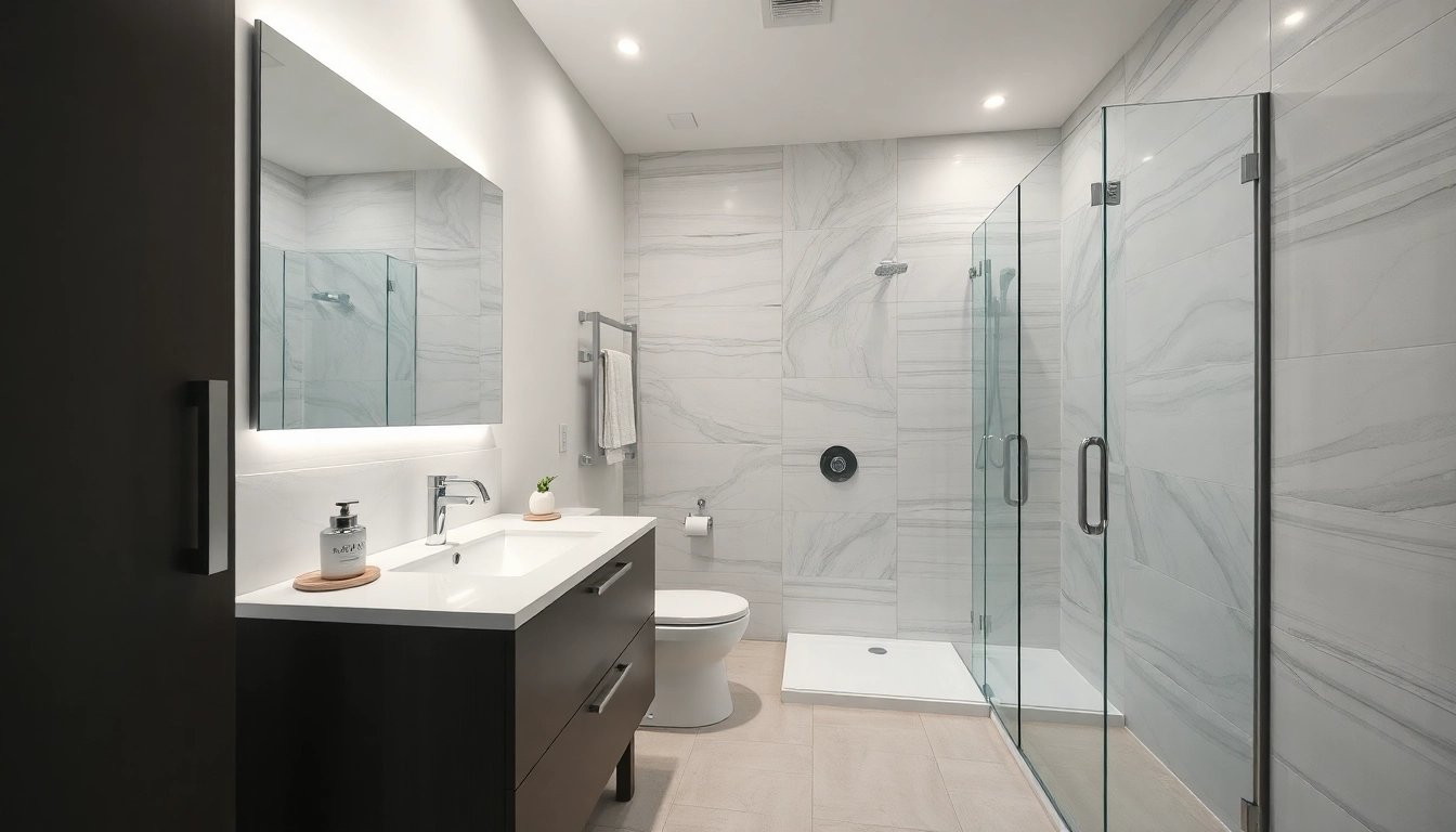 Transform your space with a small bathroom remodel featuring modern designs and elegant finishes.
