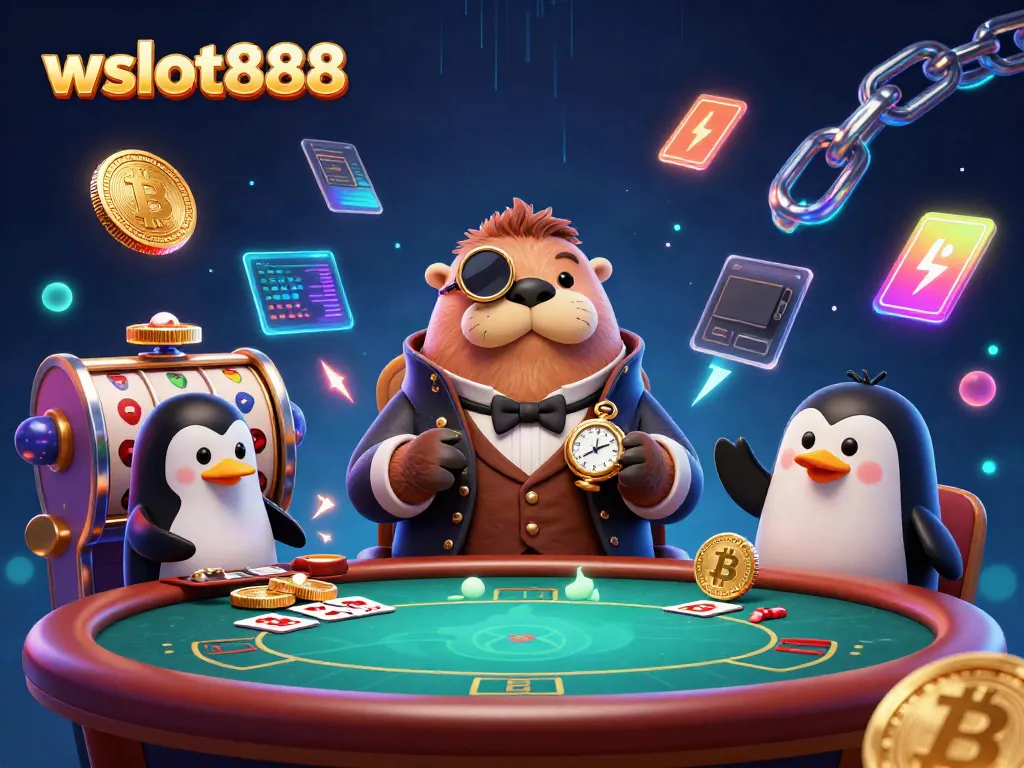 Menangkan jackpot slot di wslot888 dengan karakter unik yang bermain di meja poker bawah laut.
